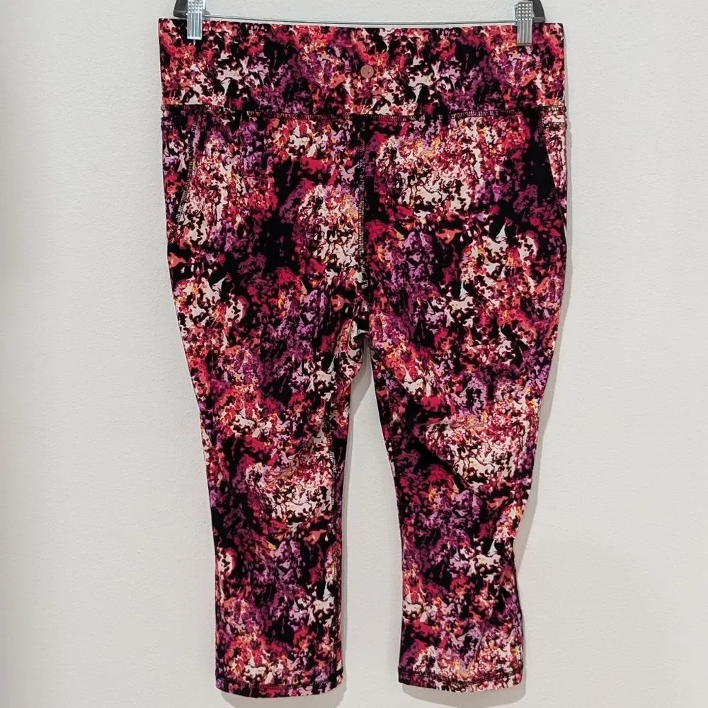 LIVI Lane Bryant Pink Purple High Waist Activewear Capri Leggings 18/20 NWOT